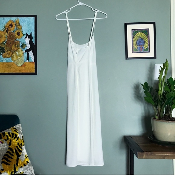 Everlane White Japanese GoWeave Cross Back Slip Dress - Picture 9 of 13